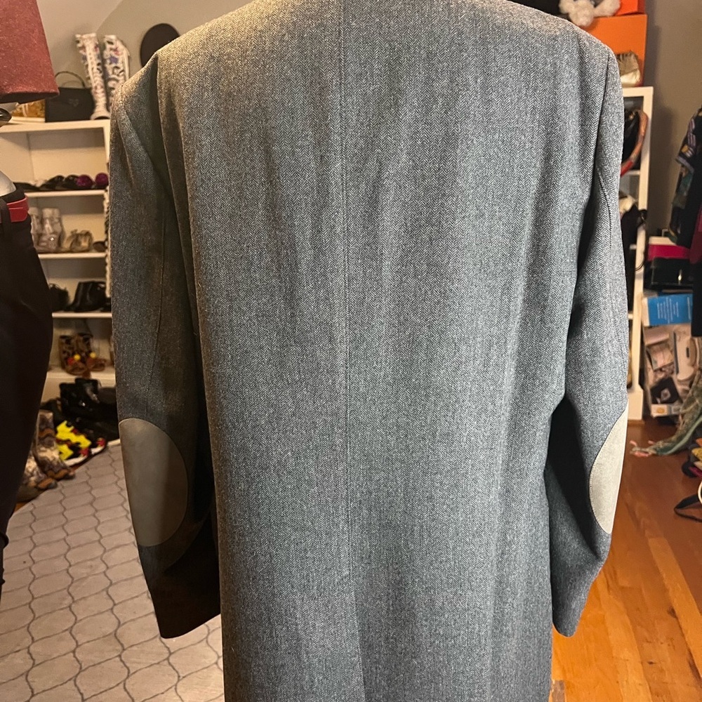 SAND Copenhagen Gray Herringbone Wool Blend Blazer - Picture 6 of 9